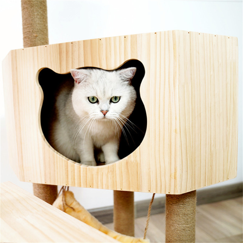 Wholesale Cats Tower Wood Cat Climbing Tree For Cats