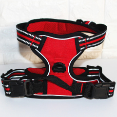 Wholesale Pet Supplies Adjustable Dog Harness with Reflective Stripes for Walking