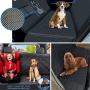 100% Waterproof Pet Backseat Cover Nonslip Pet Seat Cover for Back Seat with Storage Pockets