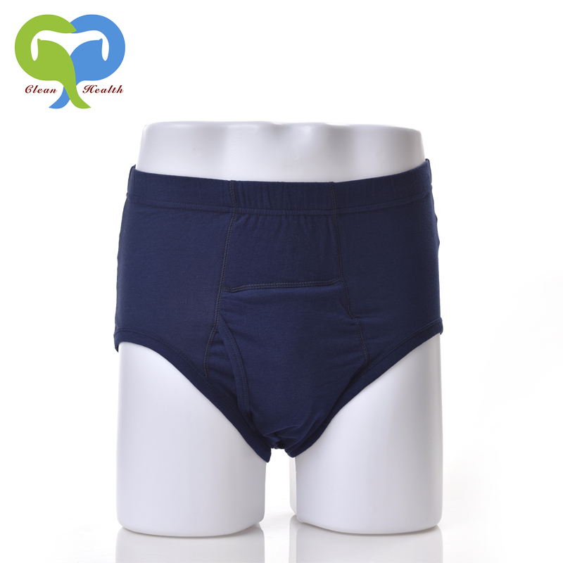 Men Incontinence Panties Waterproof Boxers & Briefs 100% Cotton Jersey PU-608