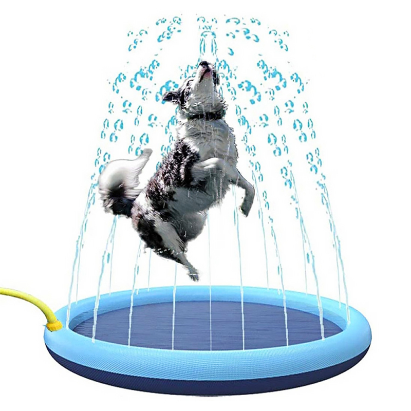 Pet Summer Outdoor Play Water Mat Toys Non-Slip Thicken Dog Pool with Sprinkler