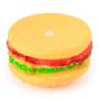 wholesale Retail Manufacture Non-toxic hamburger shape latex squeaky dog toys interactive Natural Rubber Dog Toothbrush Toy