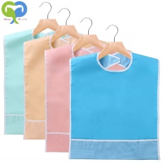 Unique Waterproof Backing Mealtime Clothing Protector Adult Bibs