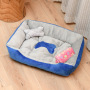 Black Friday Deals 2020 Luxury Flannel with Best Quality, Comfortable Rectangle Pets Bed with Bone Embroidery