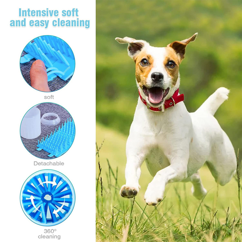 Portable Detachable Silicone Brush Pet Foot Washing  Cleaning Cup