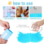 Portable Detachable Silicone Brush Pet Foot Washing  Cleaning Cup