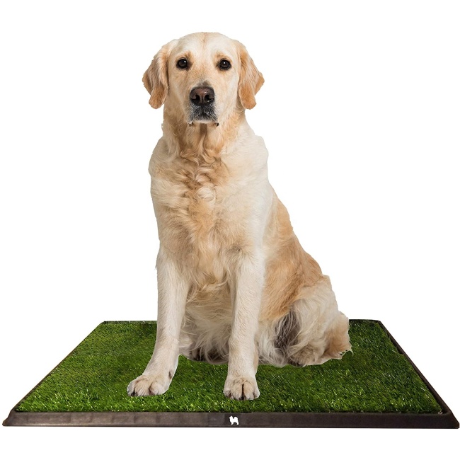 Quality Portable  Pet Dog Toilet Excretion Trainer Grass Mat Potty Pad Indoor House Litter Tray Restroom For Pets