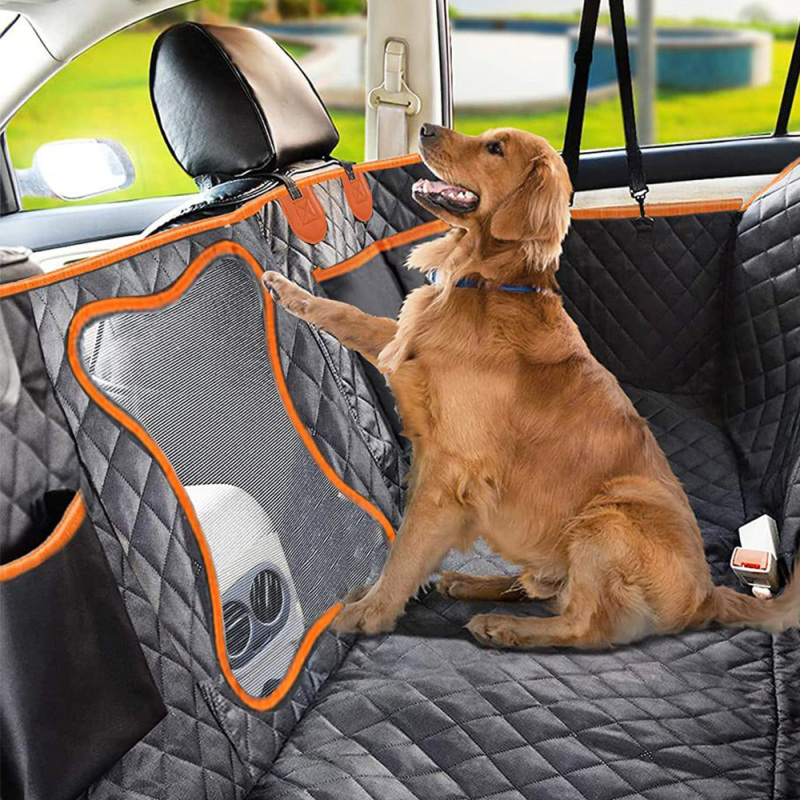 Convertible Dog Car Seat Cover 100% Waterproof Dog Seat Cover Nonslip Dog Hammock 600D Heavy Scratchproof Pet Seat Cover