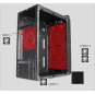 165-21 Gaming case office case with left acrylic plate on 165 mini case series