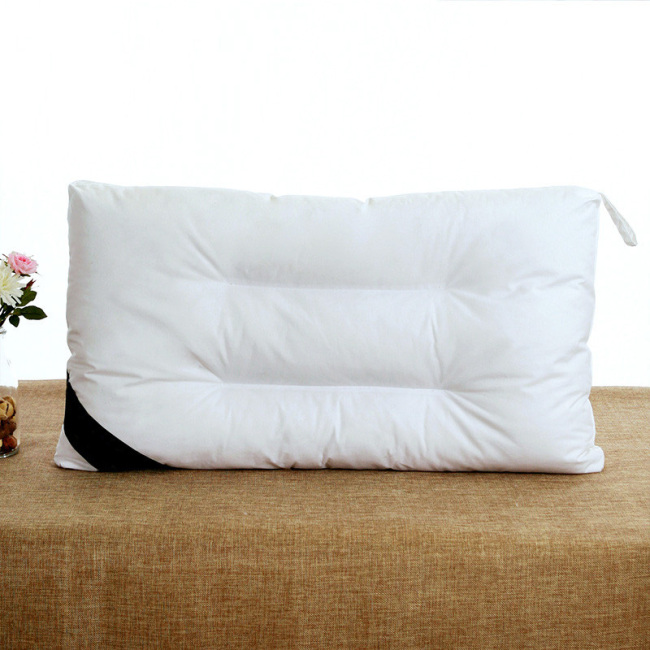 Pure white and comfortable goose down bamboo medical nursing inner pillow anti wrinkle orthopedic hotel  home luxury bed pillows