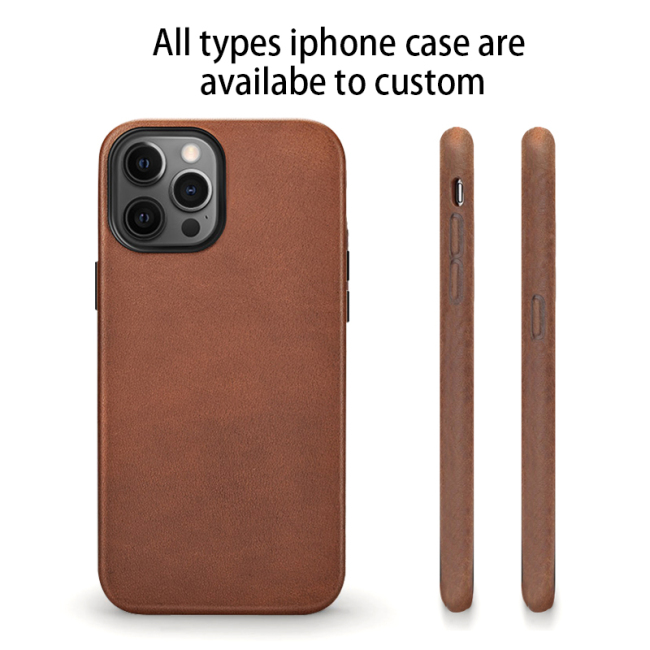 2023 Genuine Leather & PU leather Phone Case full protective Mobile  For iPhone Case 14 13