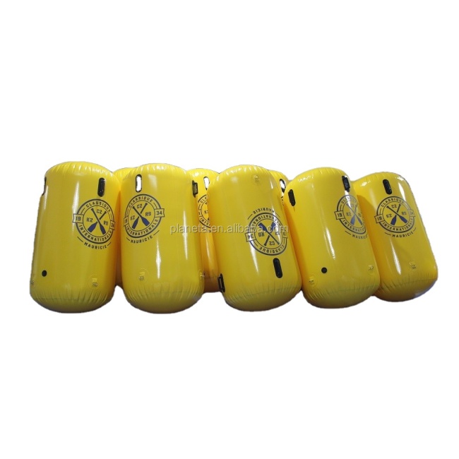 PVC Swim Water Marking Buoys Floating Inflatable Cylinder Marker Buoy For Water Sport