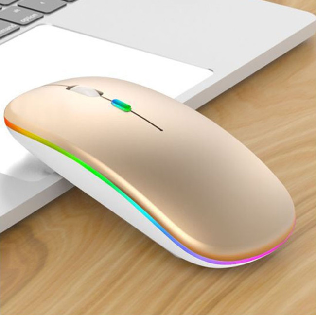 Mouse inalambrico Ultra-Thin rechargeable colorful 2.4Ghz optical computer wireless gaming mouse