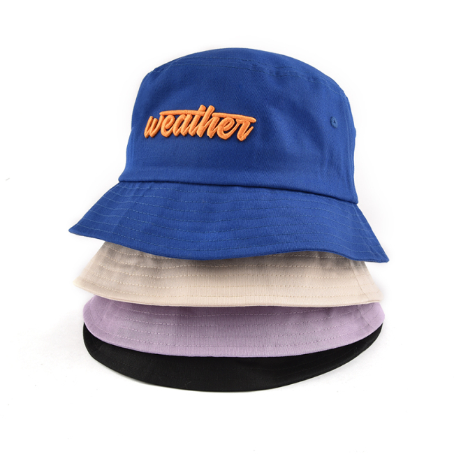 Small order 100% cotton custom bucket hat embroidery logo