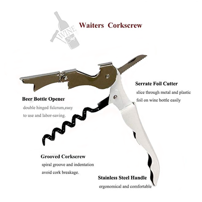 Manufacturer custom Laser logo multifunctional wine and beer bottle opener with corkscrew