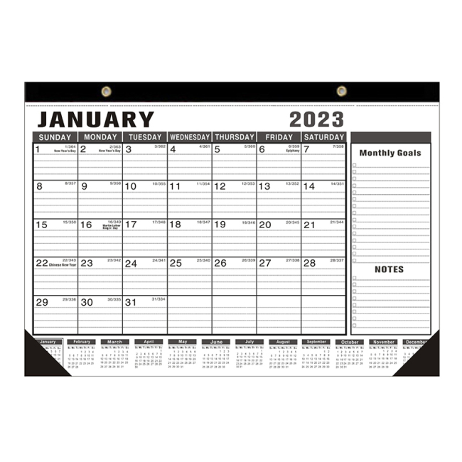 Spiral Wall Calendar Oem Planner Home 365 Day Custom Printing Calendar 2023