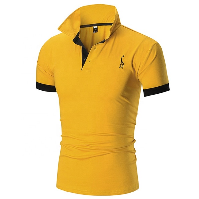 Hot Selling Design Polyester Solid Color Uniform Polo Shirts Custom Logo Mens Golf Polo Shirt