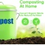 Galvanized metal recycling food waste kitchen compost pail compost bin with charcoal filter