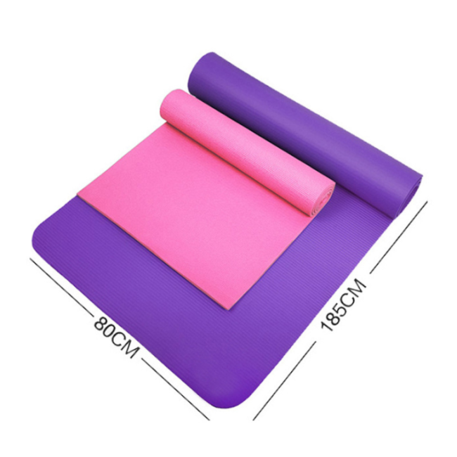 Eco Friendly 10mm 13mm 15mm Rubber Large Yoga Mat gray nbr pilates Travel Fitness Non Slip Yoga Mat