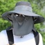 Outdoor Protection Sun Hats Couples Light String Bucket Fishing Bucket Hat With Face And Neck Cover For Men