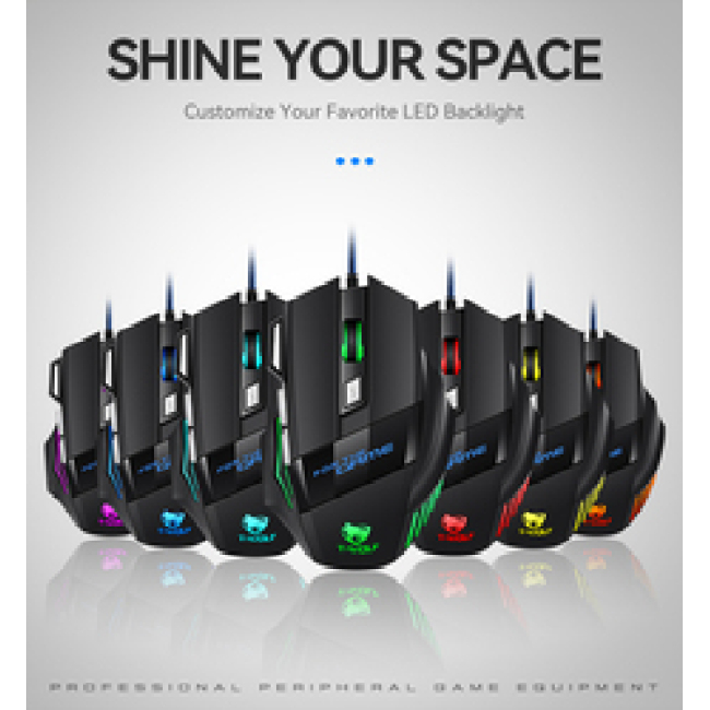 M1C Mechanical Wired Gaming Mouse 6Keys Wired Ergonomic Mouse Gamer RGB Backlit Glowing Gaming Mouse USB 3600dpi