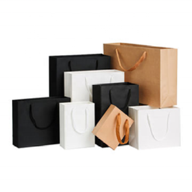 Custom Short delivery time Durable luxury card shopping paper bag custom printing