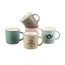 Wholesale eco-friendly new bone china color glaze silk screen debossed custom ceramic enamel mugs