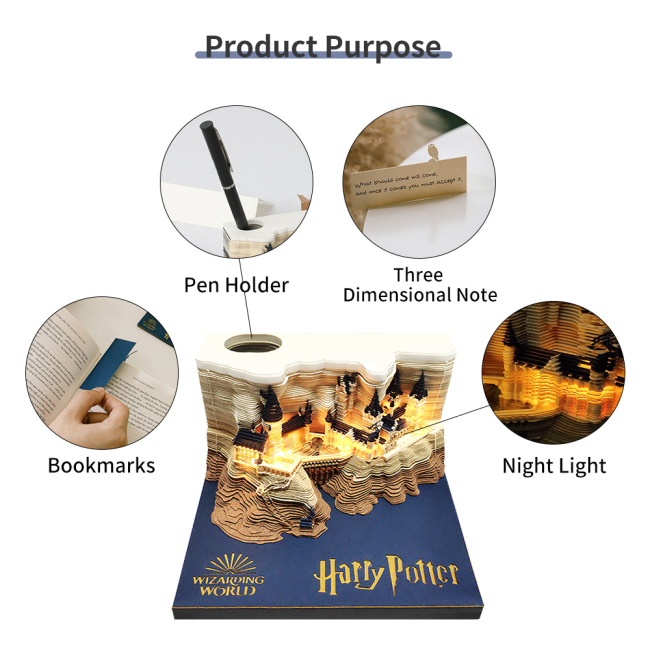 Harry Potter 3D Lighted Memo Pad
