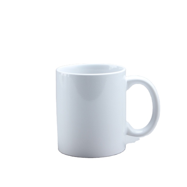 Sublimation custom logo print 11oz simple white coffee cups ceramic mug white to sublimate