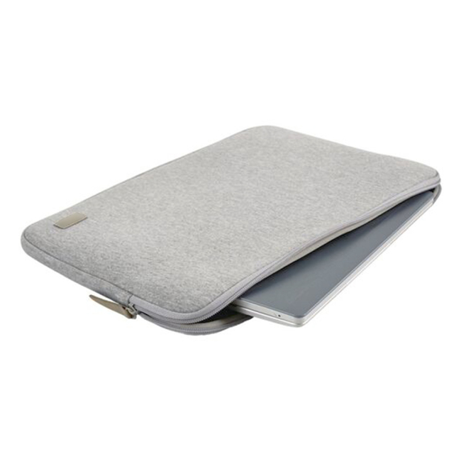 Bulk Gray Simple Unisex Travel Business Office University Cotton Canvas Sleeve Laptop Bags
