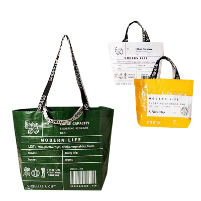 Wholesale Eco-Friendly Portable Large-Capacity Waterproof Nylon Grocery Bag Reusable Foldable Shopping Tote Bag