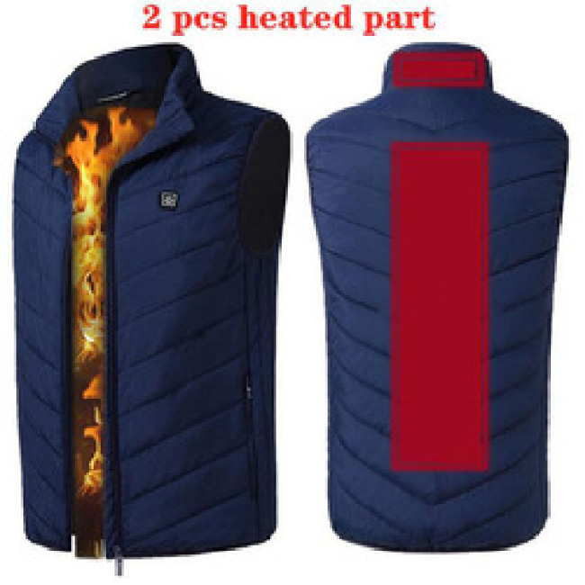 9 Areas Heated Vest Jacket USB Men Winter Electrical Heated Sleeveless Jacket Outdoor Fishing Hunting Vest