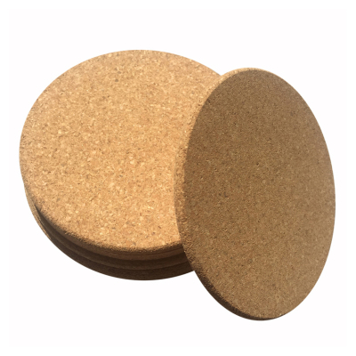 Natural Round Cork Coasters With Metal Holder Set Of 8 Pcs 4 Inch 1/5 Inch Thick Cold Drinks Wine Glasses Mugs Cups Cork Coaster