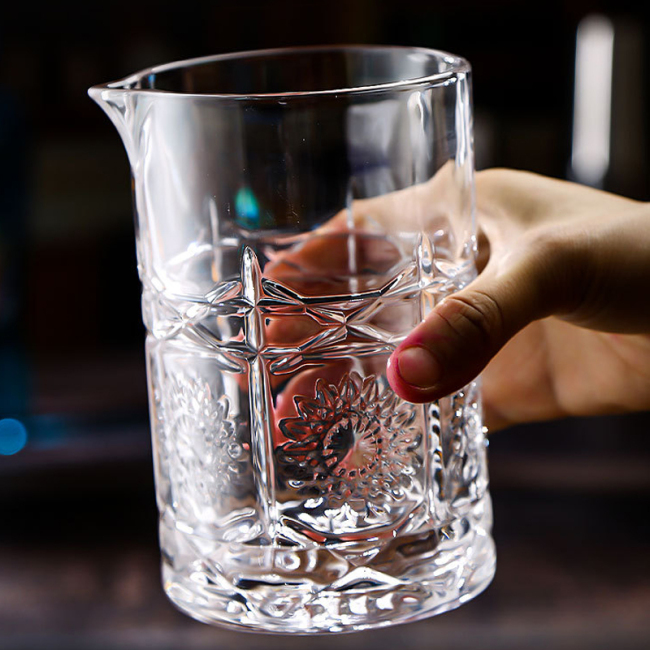 700ml Bar Glassware Barware glass cocktail Mixing Glass Cocktail inox Mixing Glass With Thick Bottom for Bar