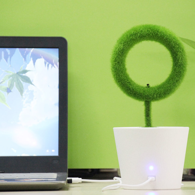 Unique Desktop Table USB Plant Air Purifier Office Gifts Set Ideas Souvenir Corporate Promotional Gift Items