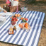 Mat 200*200cm Leather Strap Portable Outdoor Camping Damp Proof Mat Thickened Acrylic Fabric Picnic Blankets