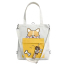 Cute dog Print Two-Tone Custom Logo Shopping Canvas Cotton Tote Bags