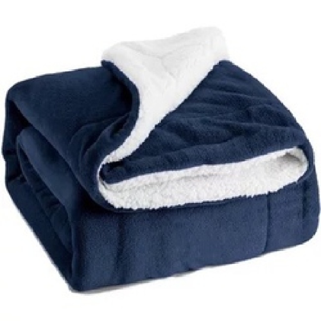 Sherpa Blanket Free Sample Double Layer Throw Flannel Sherpa Polyester Blanket For Winter