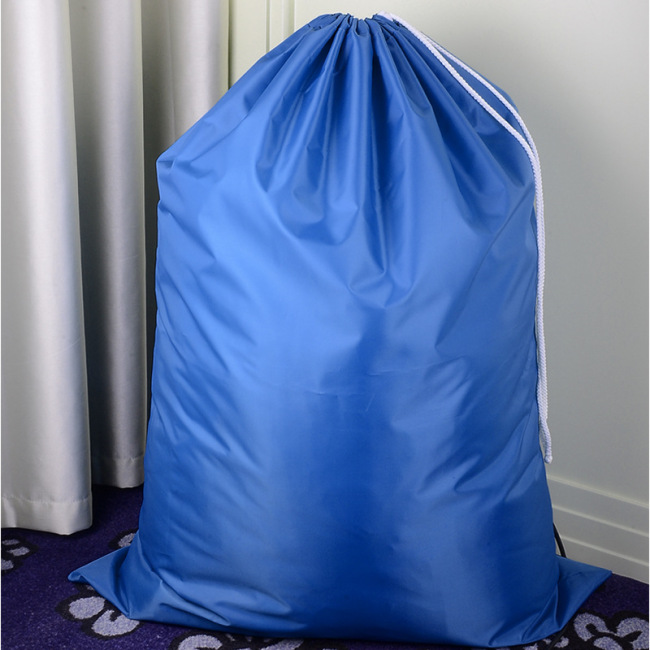 Wholesale Reusable Strong Large Capacity Cheap Dry Cleaning Nylon Hotel Custom Logo Drawstring Heavy Duty Laundry Bag