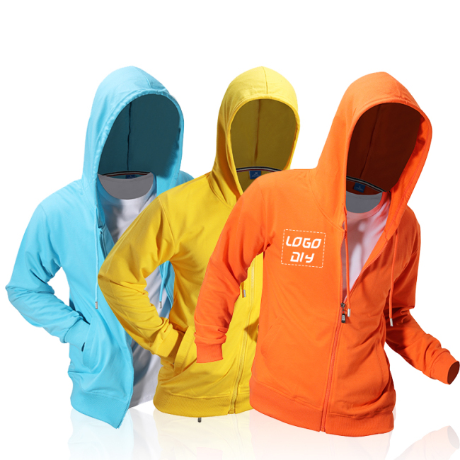 Factory Wholesale Men's Hoodies & Sweatshirts 100% Cotton Plain Custom Logo Embroidery Printing Blank Full Zip Up Hoodie