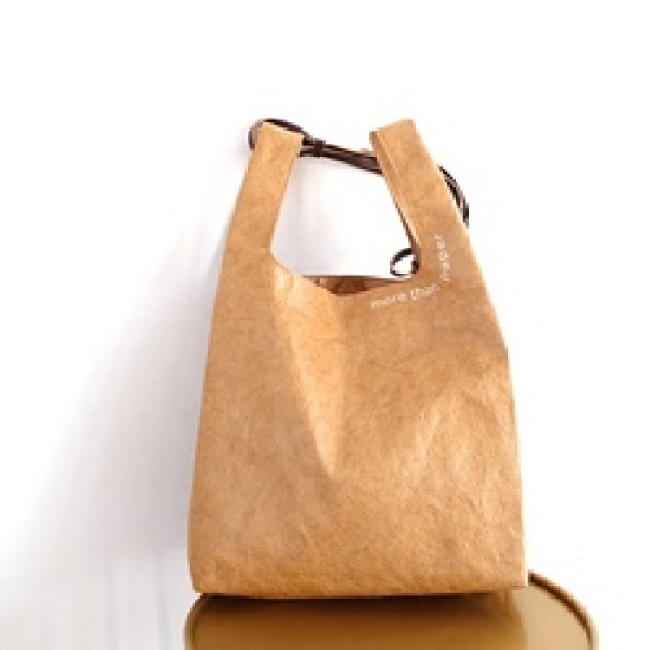 Wholesale portable women Shoulder Tyvek Craft Bags Korean Fashion Girl Letters Natural Waterproof Tyvek Craft Paper Tote Bag