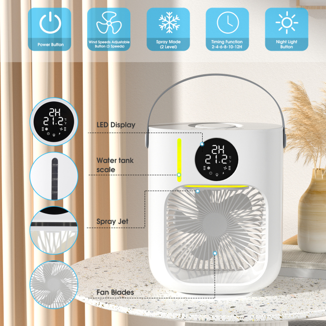 USB Tabletop Rotating Mini Fan Air Cooler for Home Office Desk Air conditioner