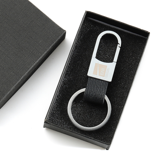 Luxury Metal Pu Leather Keychain Sublimation Personalized Trolley Coin Keychain Custom Leather Keychain