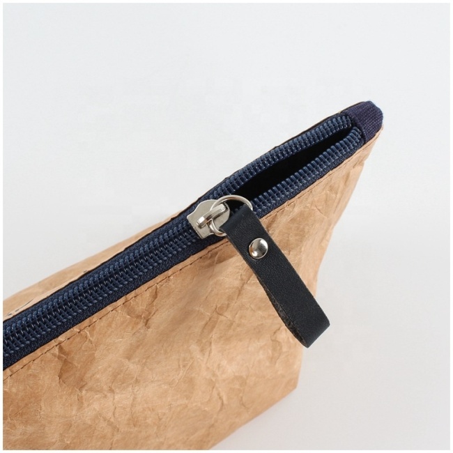 Custom washable zipper tyvek Dupont Kraft paper shopping tote bag