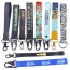 Sublimation printed polyester short wrist lanyard with eagle mouth buckle USB keychain holder lanyard