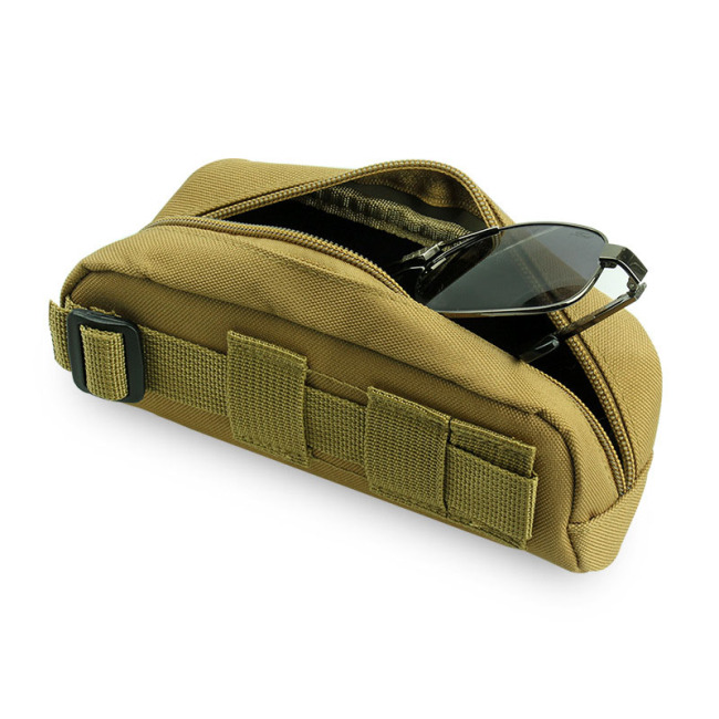 2021 Outdoor Sports New zipper glasses bag molle sunglasses bag sunglasses case color tactical glasses bag