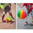 Customized Inflatable 8.5" Game Ball  Bounce Playground Balls Rainbow Colored Rubber Bouncing Balls with Pump  for Kids