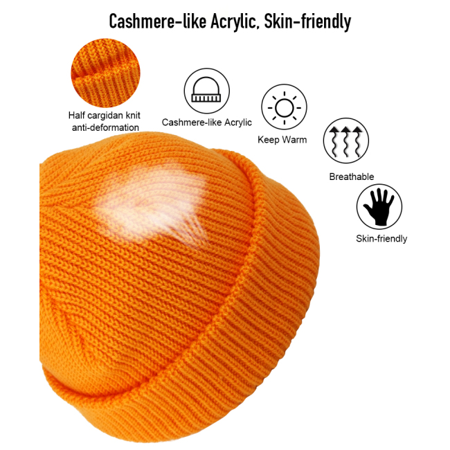 BSCI Wholesale Blank Acrylic Skull Knitted Custom Beanie with Logo High Quality Unisex Thick Ski Slouchy Winter Beanie hats