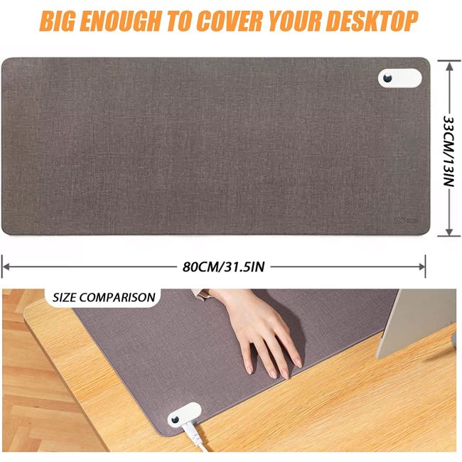 Heated Desk Mouse Pad With 3 Heating Levels