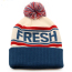 Hot Selling Custom Unisex Jacquard Knitted Toques Pom Pom Winter Knit Beanie Hat